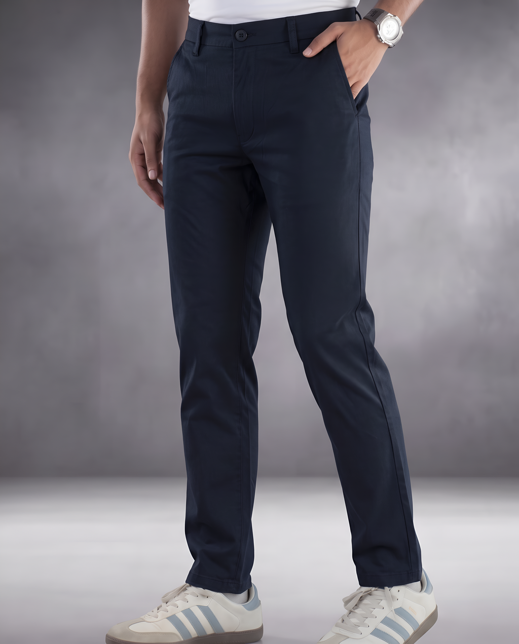 Premium Chino Twill Pant (Dark Navy)
