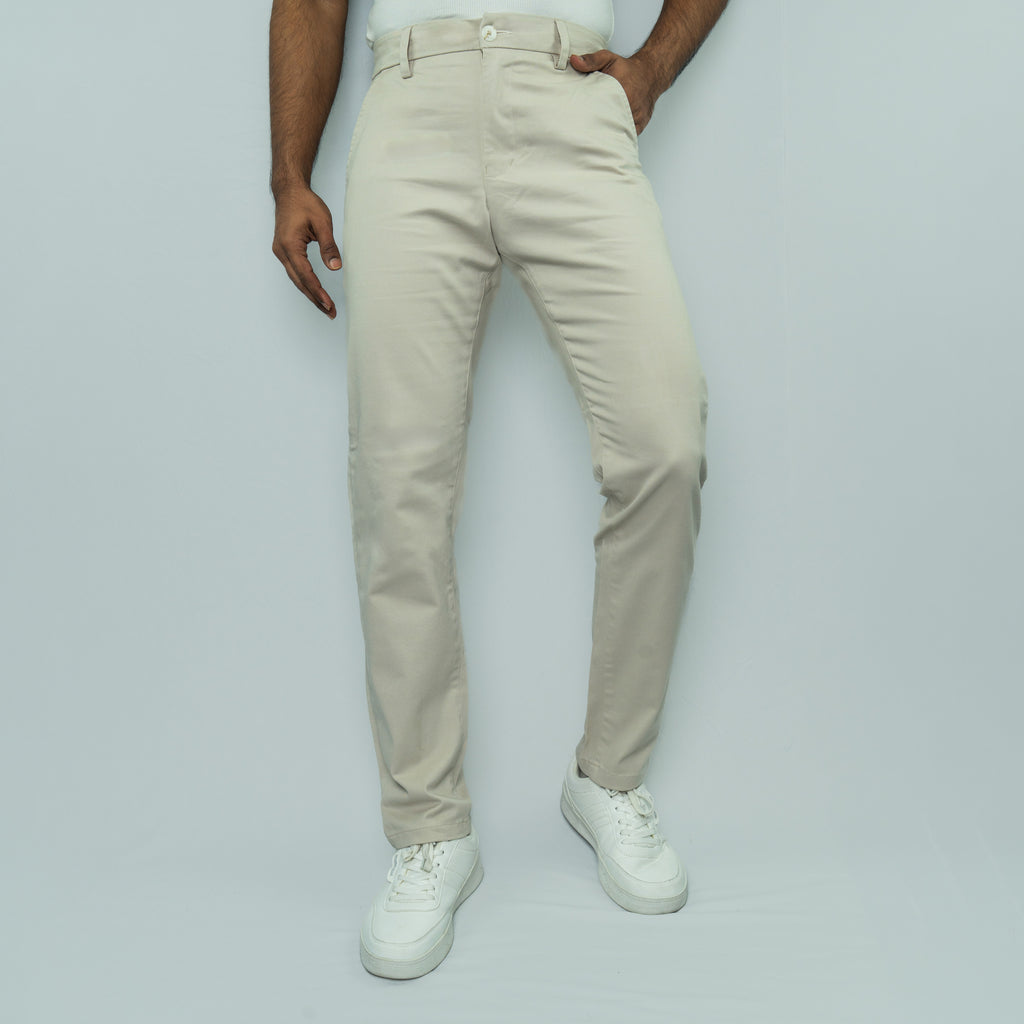 Premium Chino Twill Pant (Light Beige)