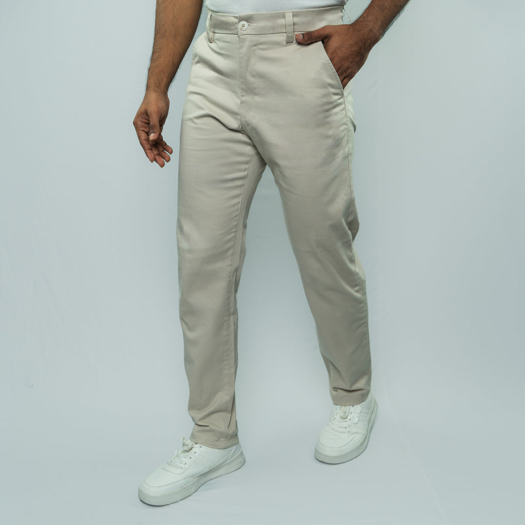 Premium Chino Twill Pant (Light Beige)