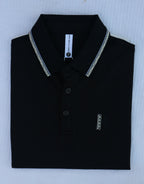 Premium Polo (Black) – men's polo shirt by A3 Styles, photo 2