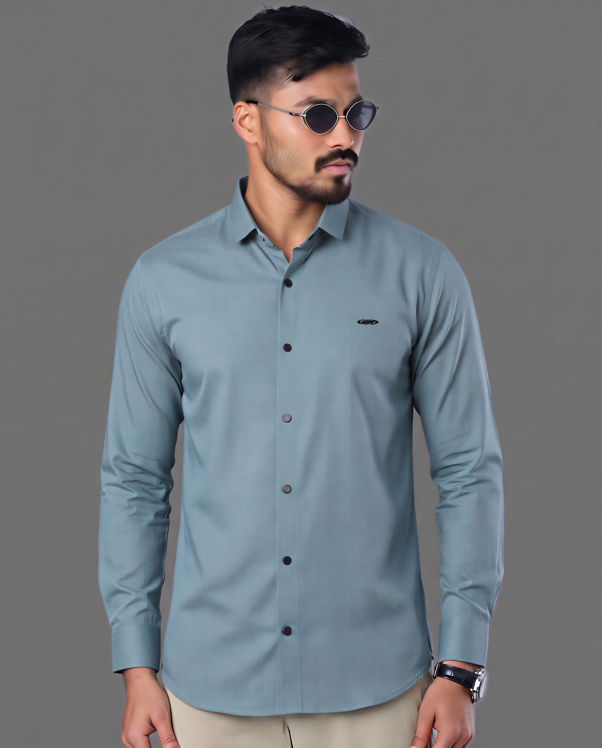 Bamboo Fiber Shirt (Mint Blue)