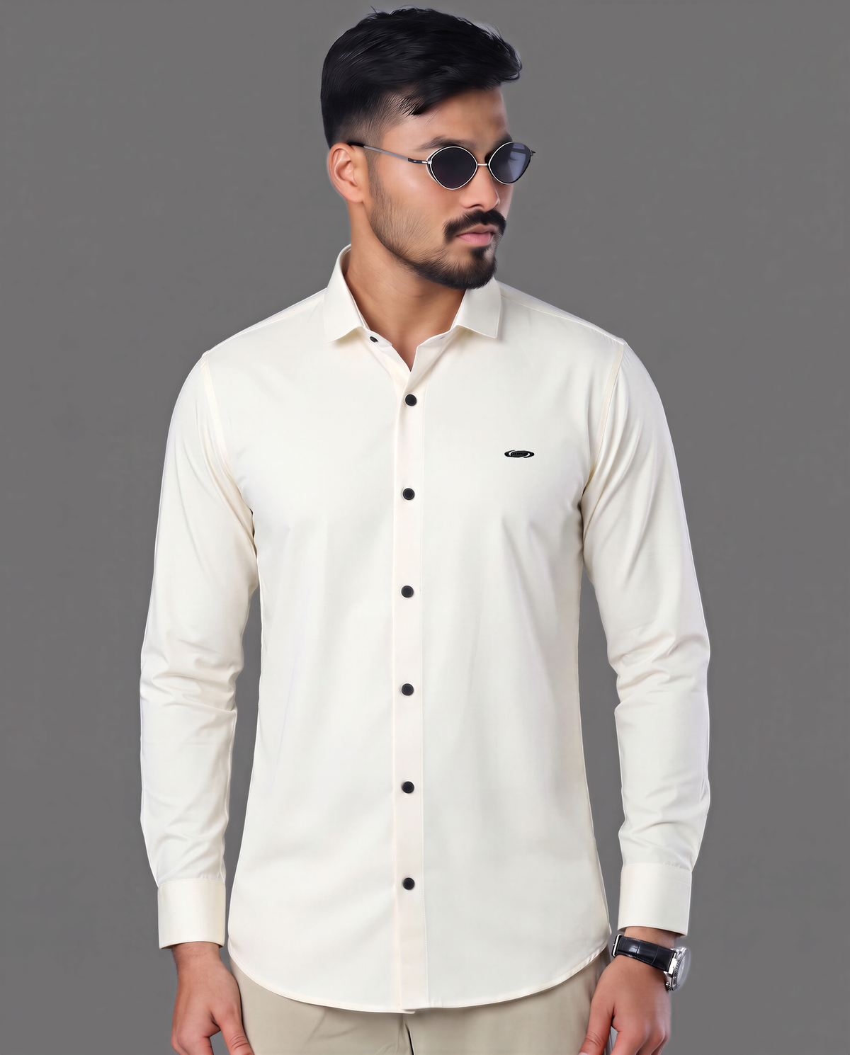 Bamboo Fiber Shirt (Off White)