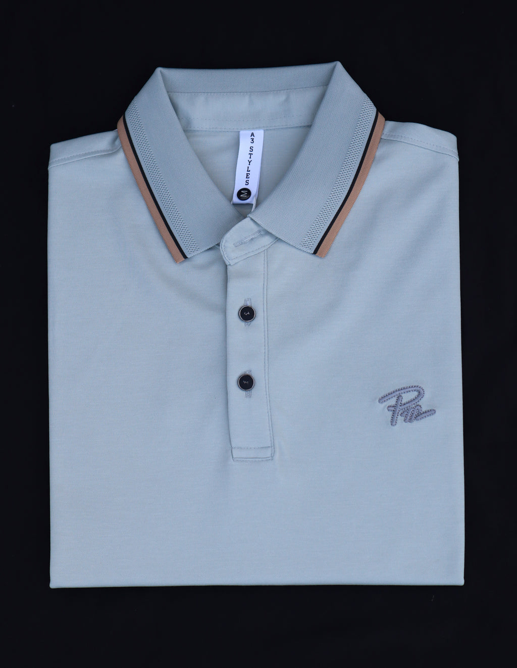 Premium Polo (Mint Green) – men's polo shirt by A3 Styles, photo 2