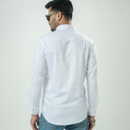 Bamboo Fiber Jacquard Shirt (White)
