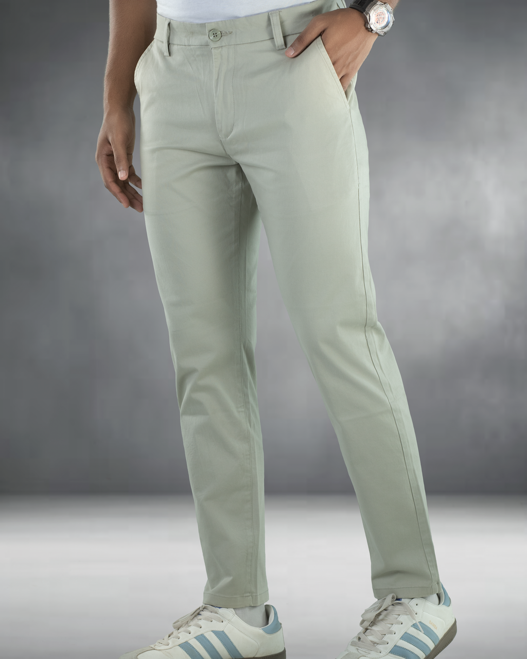 Premium Chino Twill Pant (Light Olive)