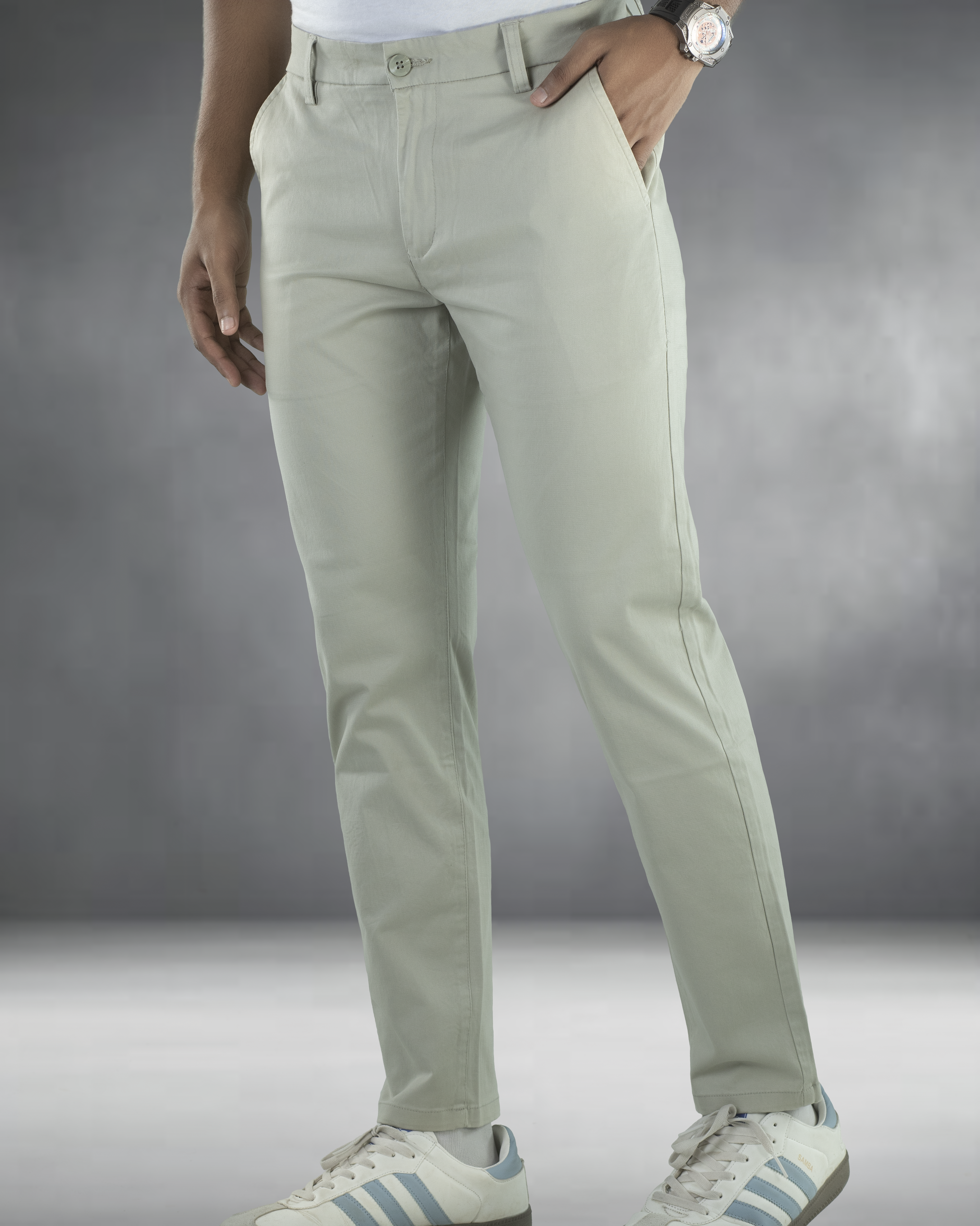 Premium Chino Twill Pant (Light Olive)