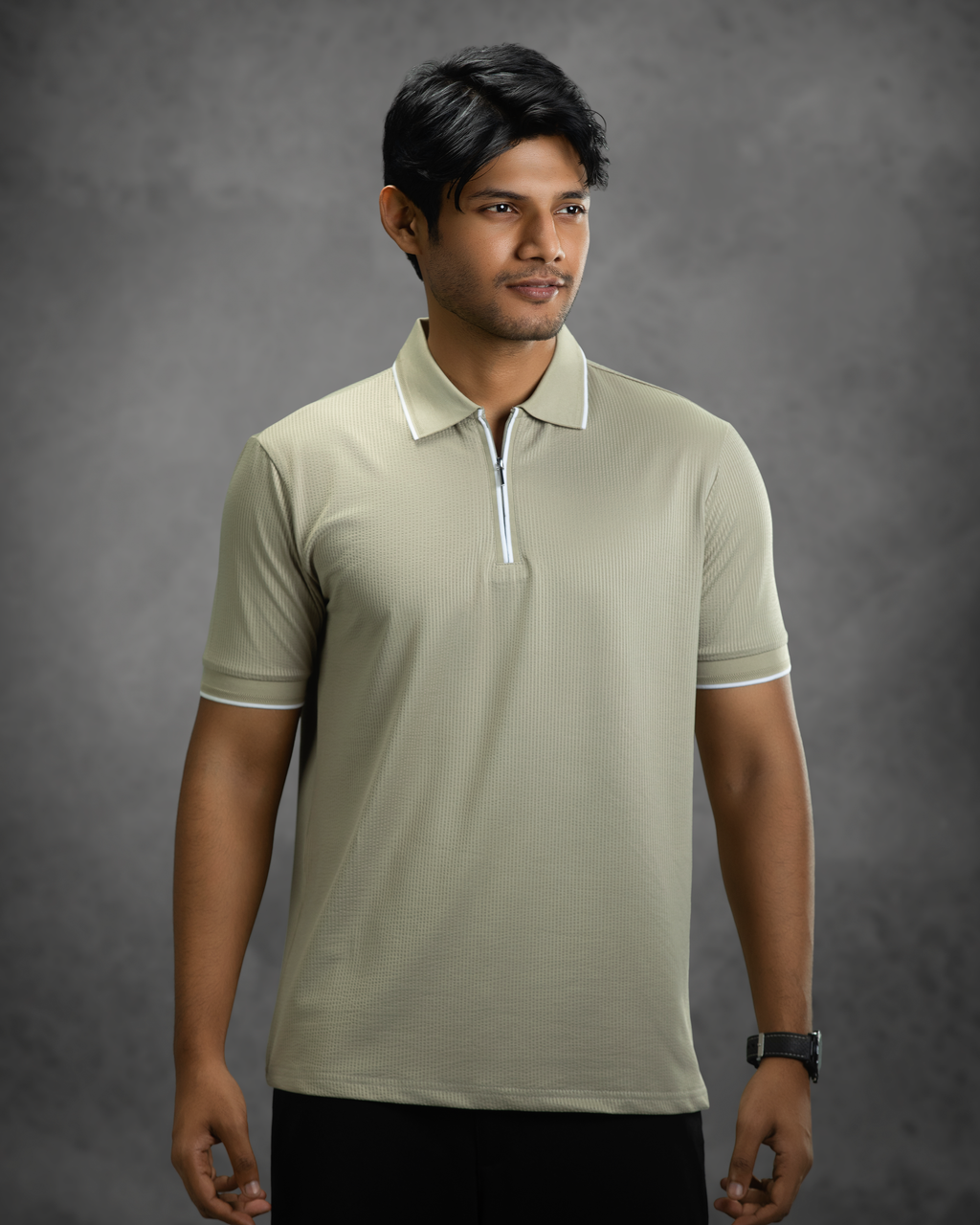 Premium Polo (Grey Olive)