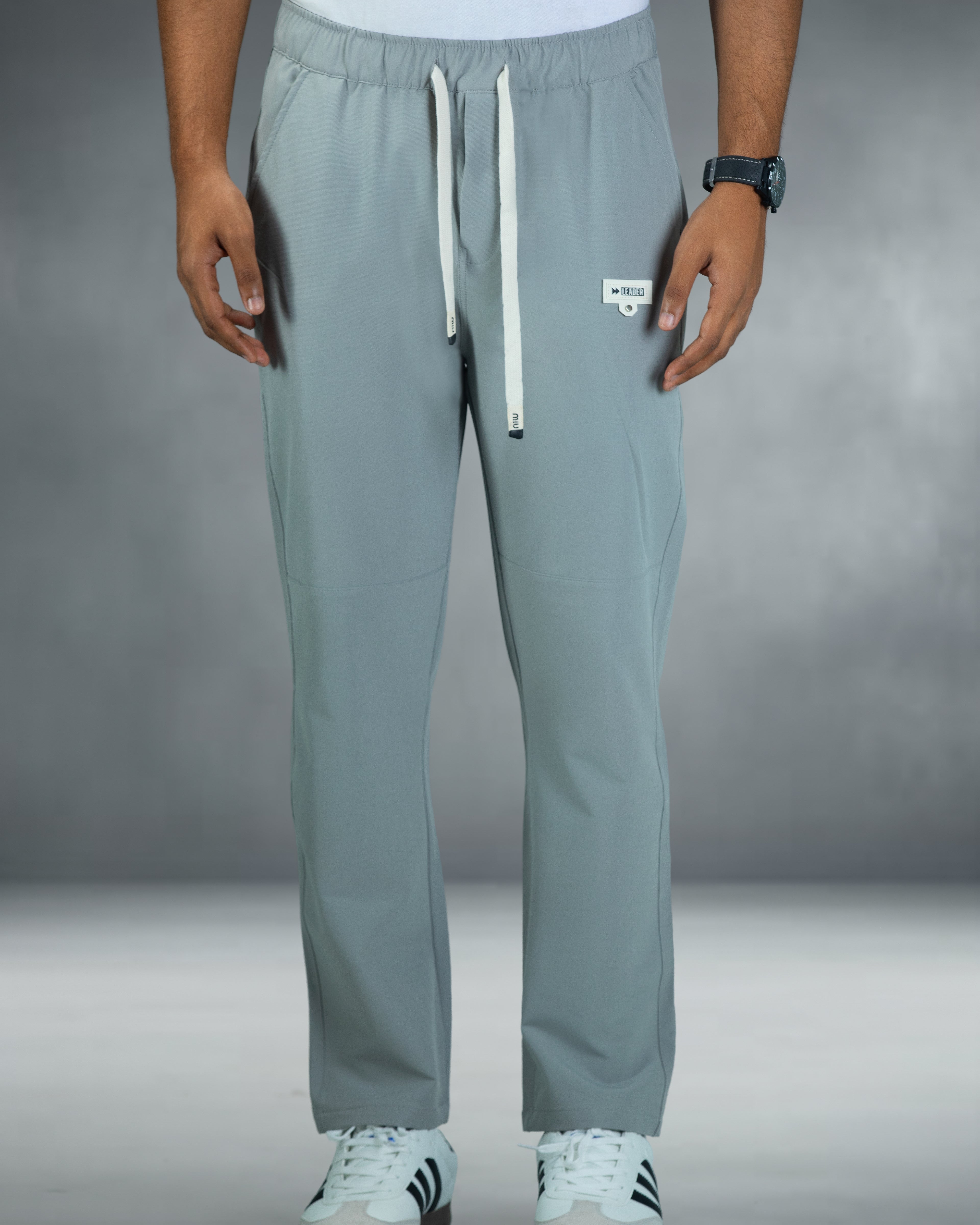 Premium Solid Trouser Pant (Light Grey)