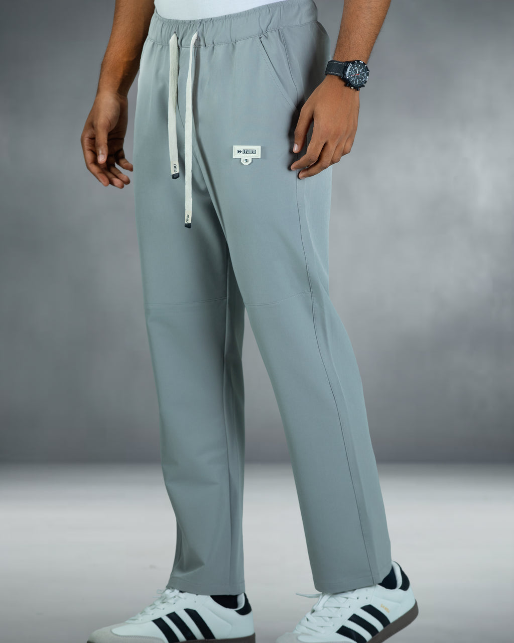 Premium Solid Trouser Pant (Light Grey)