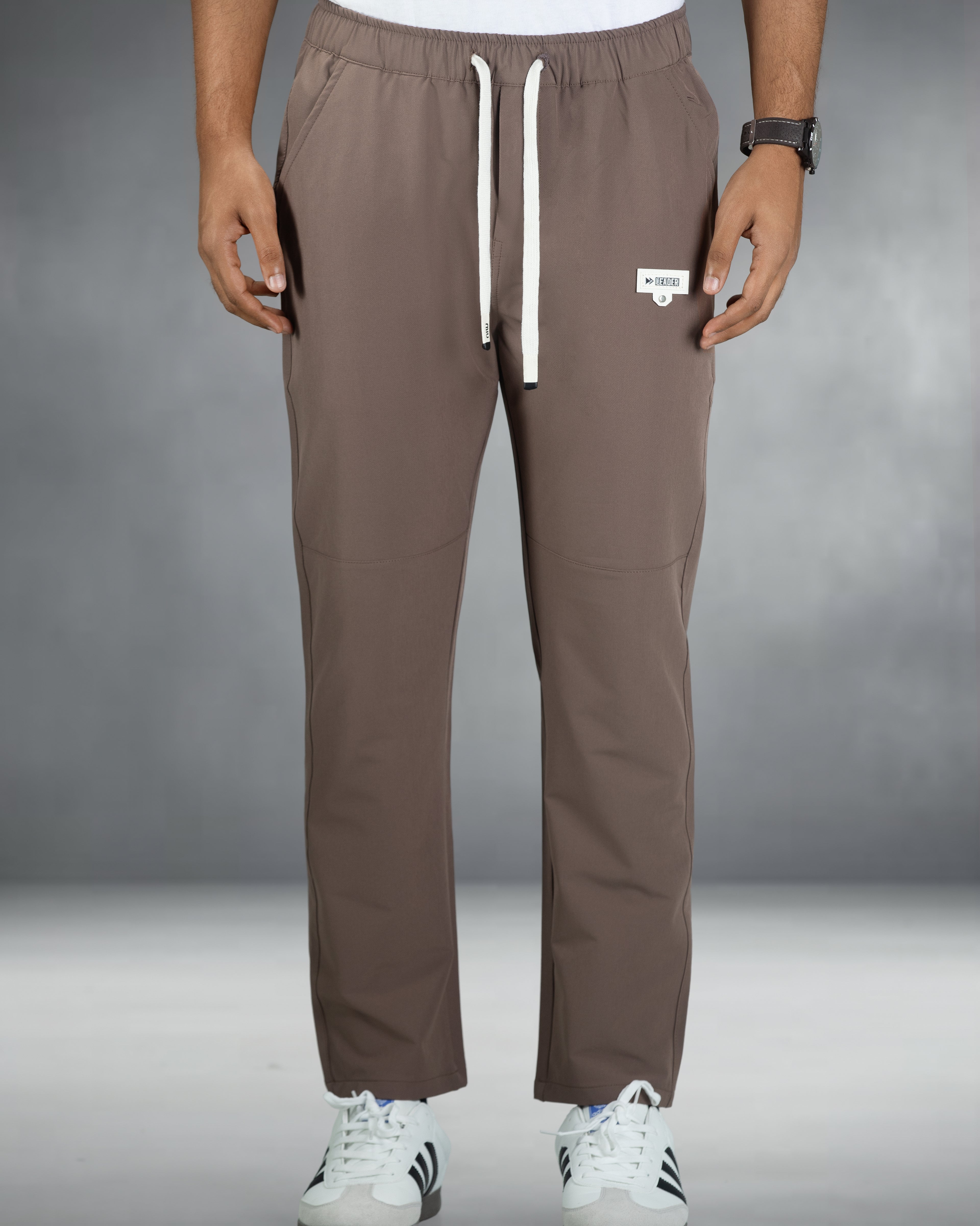 Premium Solid Trouser Pant (Deep Brown)