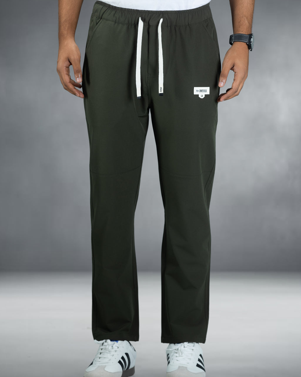 Premium Solid Trouser Pant (Olive)