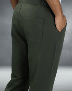 Premium Solid Trouser Pant (Olive)