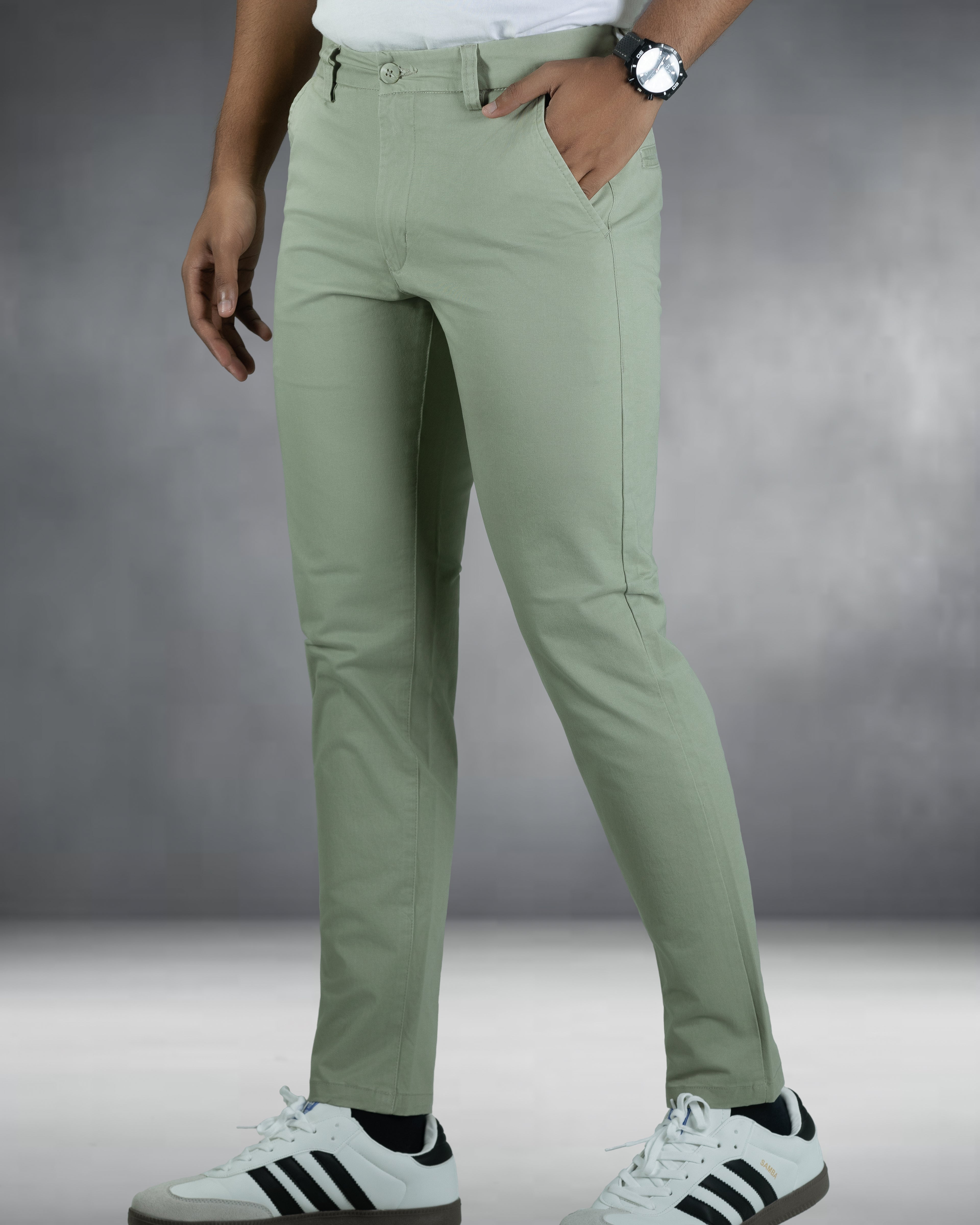 Premium Chino Twill Pant (Grey Olive)