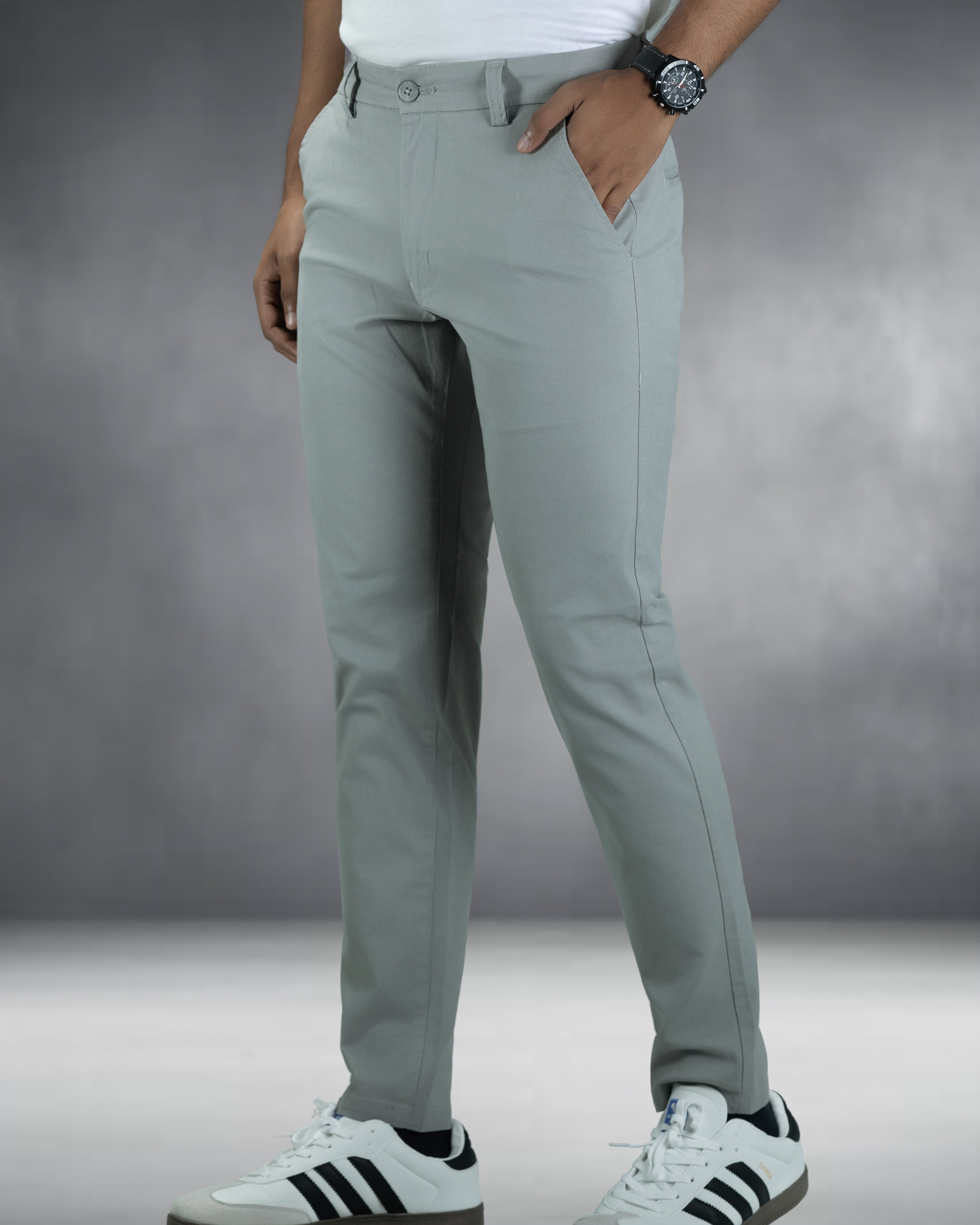 Premium Chino Twill Pant (Light Ash)