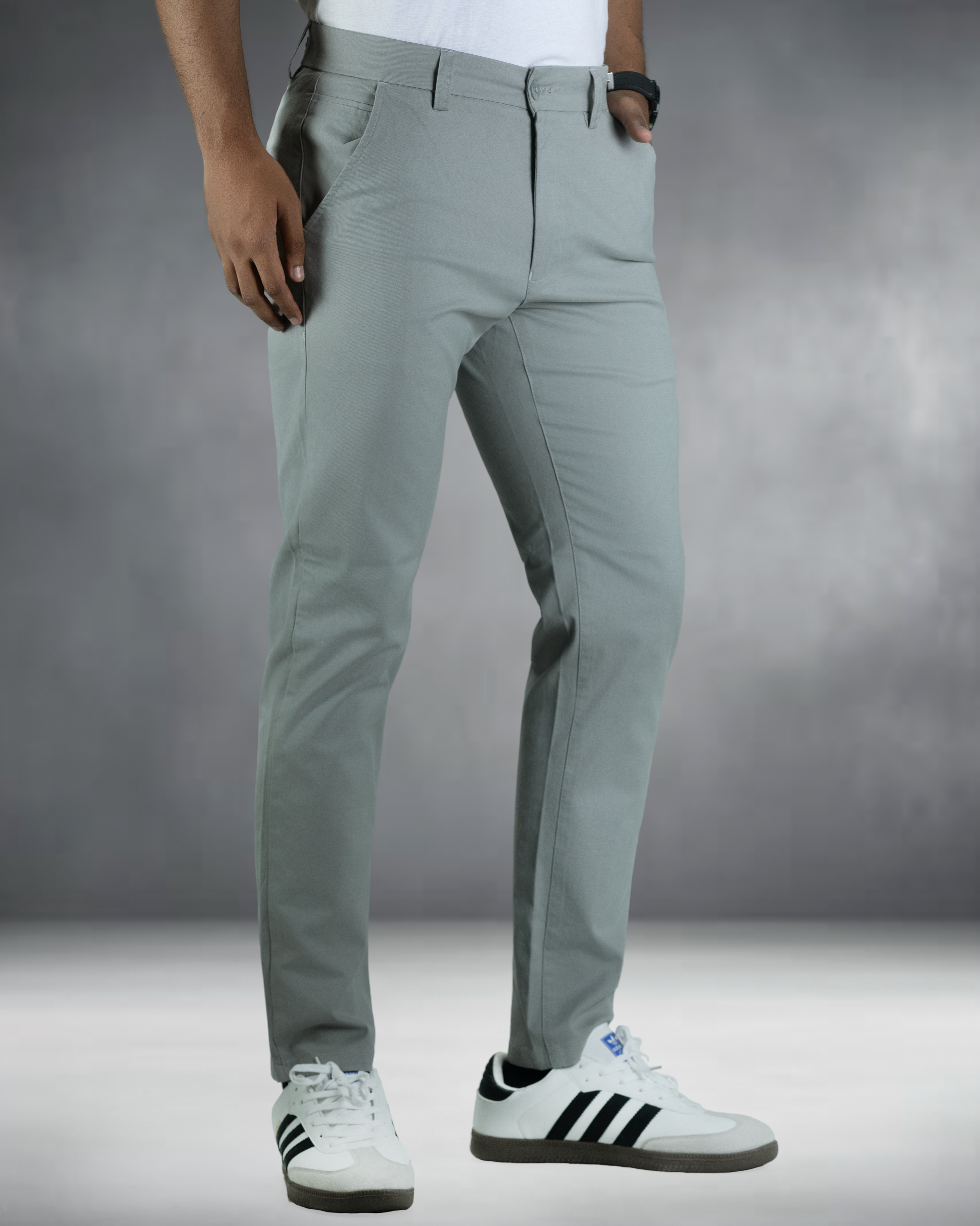 Premium Chino Twill Pant (Light Ash)