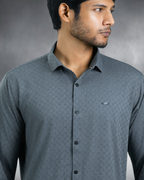 Bamboo Fiber Textured Shirt (Dark Ash)