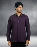 Bamboo Fiber Textured Shirt (Maroon)
