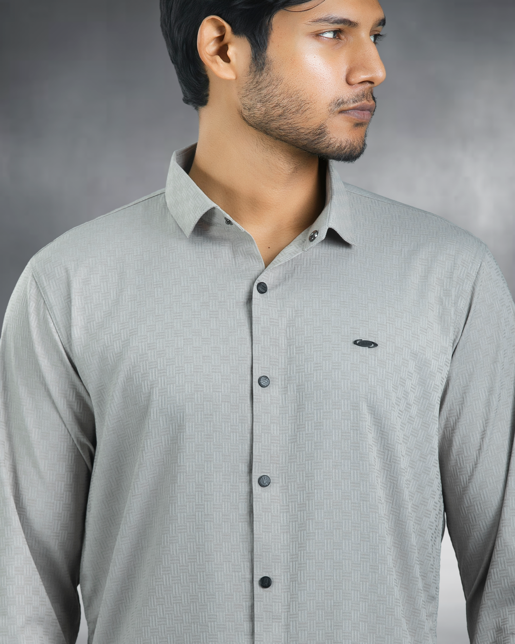 Bamboo Fiber Textured Shirt (Beige)