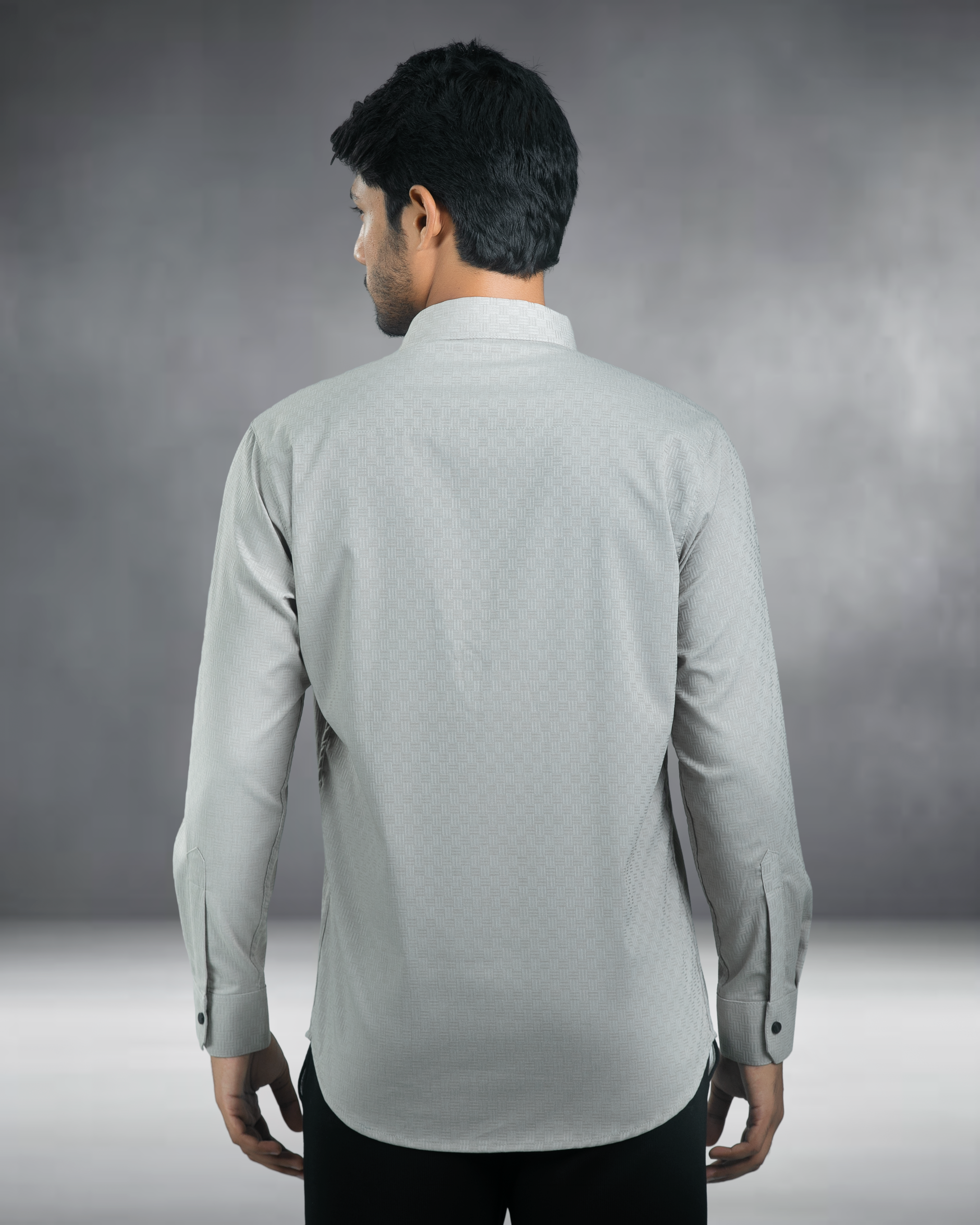 Bamboo Fiber Textured Shirt (Beige)