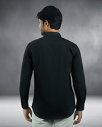 Bamboo Fiber Textured Shirt (Black)