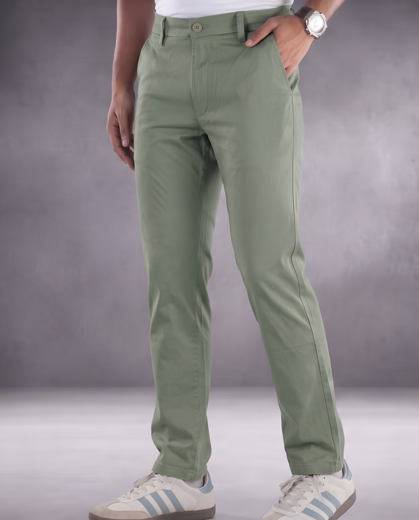Premium Chino Twill Pant (Sage Green)