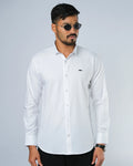 Bamboo Fiber Solid Shirt White Stripe