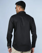 Bamboo Fiber Solid Shirt Black