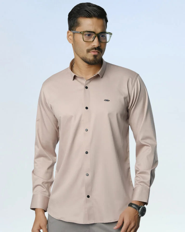 Bamboo Fiber Solid Shirt Light Khaki