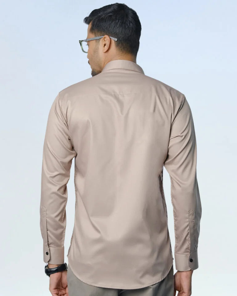 Bamboo Fiber Solid Shirt Light Khaki
