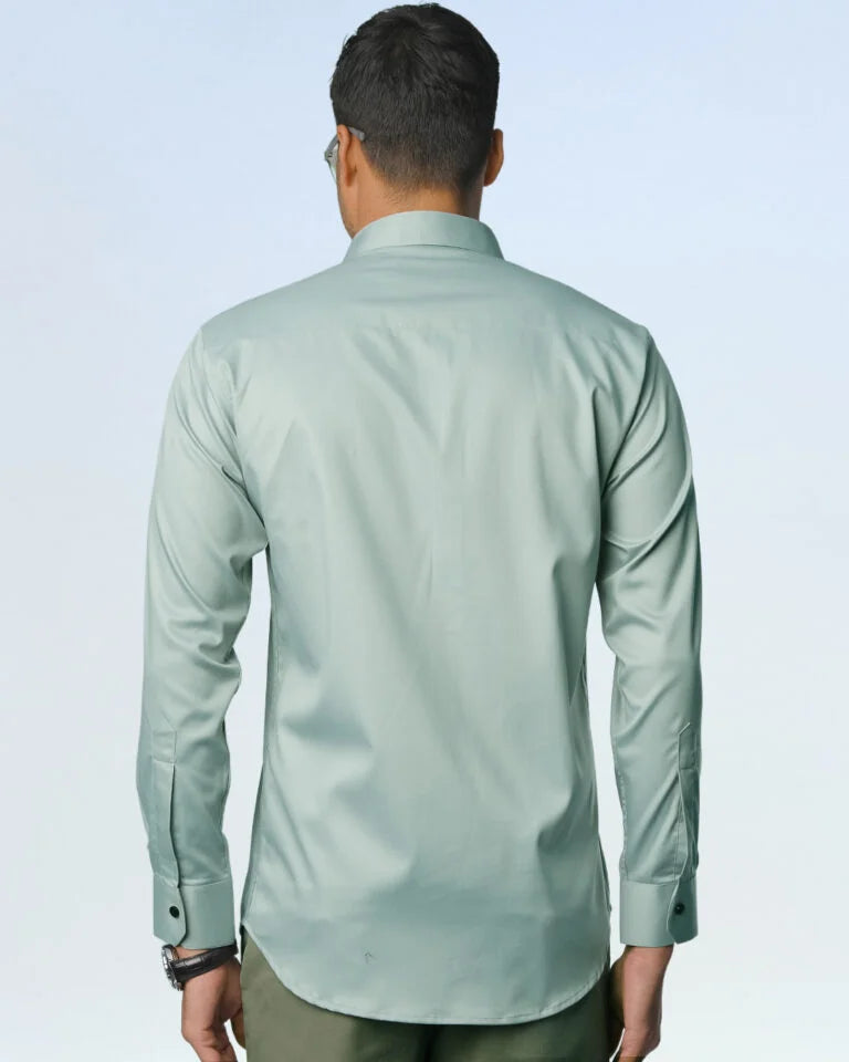 Bamboo Fiber Solid Shirt Mint Green