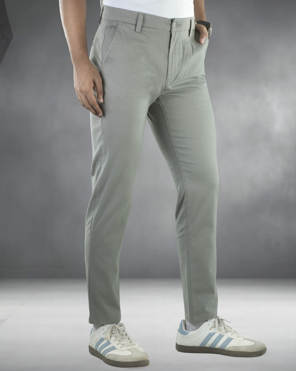 Premium Chino Twill Pant (Stone Grey)