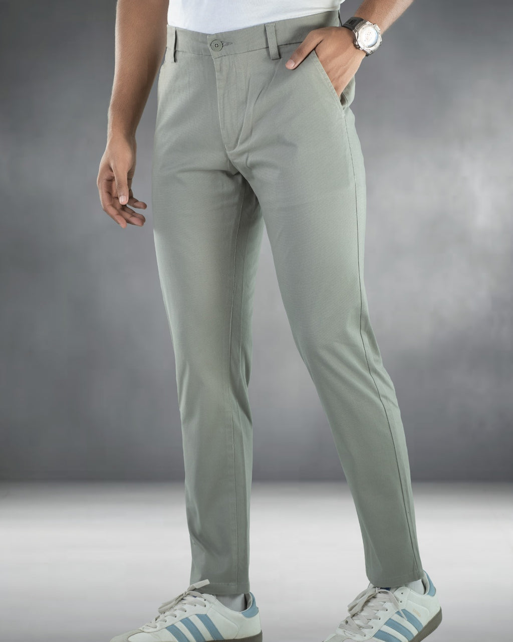 Premium Chino Twill Pant (Stone Grey)