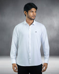Bamboo Fiber Textured Shirt (White) – men's shirt by A3 Styles