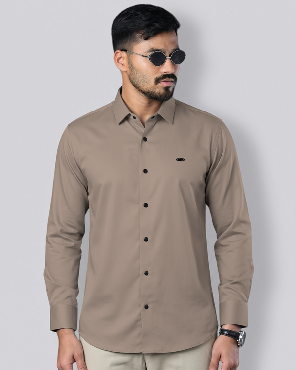 Bamboo Fiber Shirt (Brown)