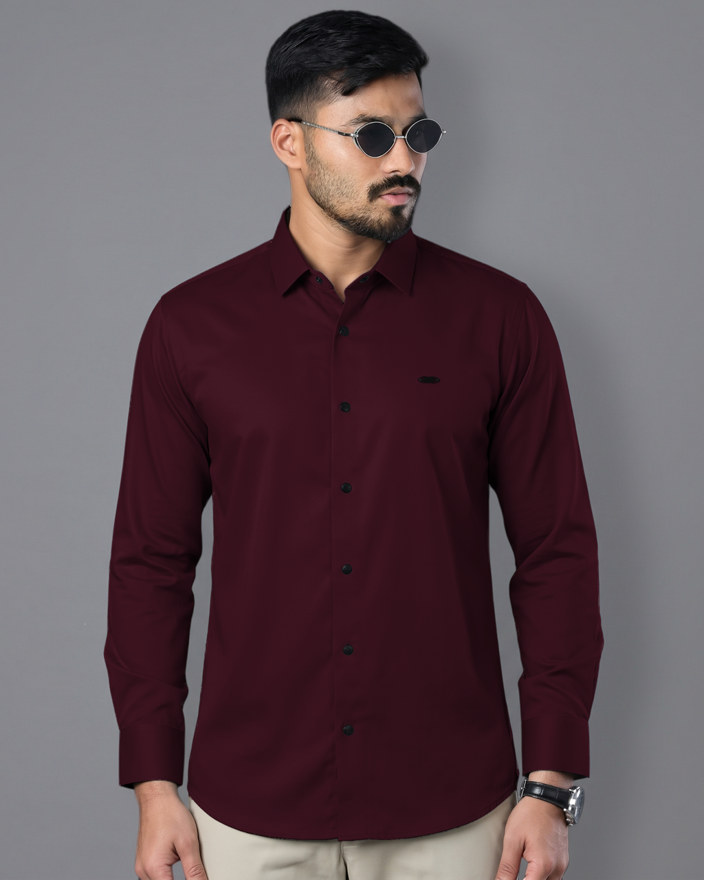 Bamboo Fiber Shirt (Maroon)