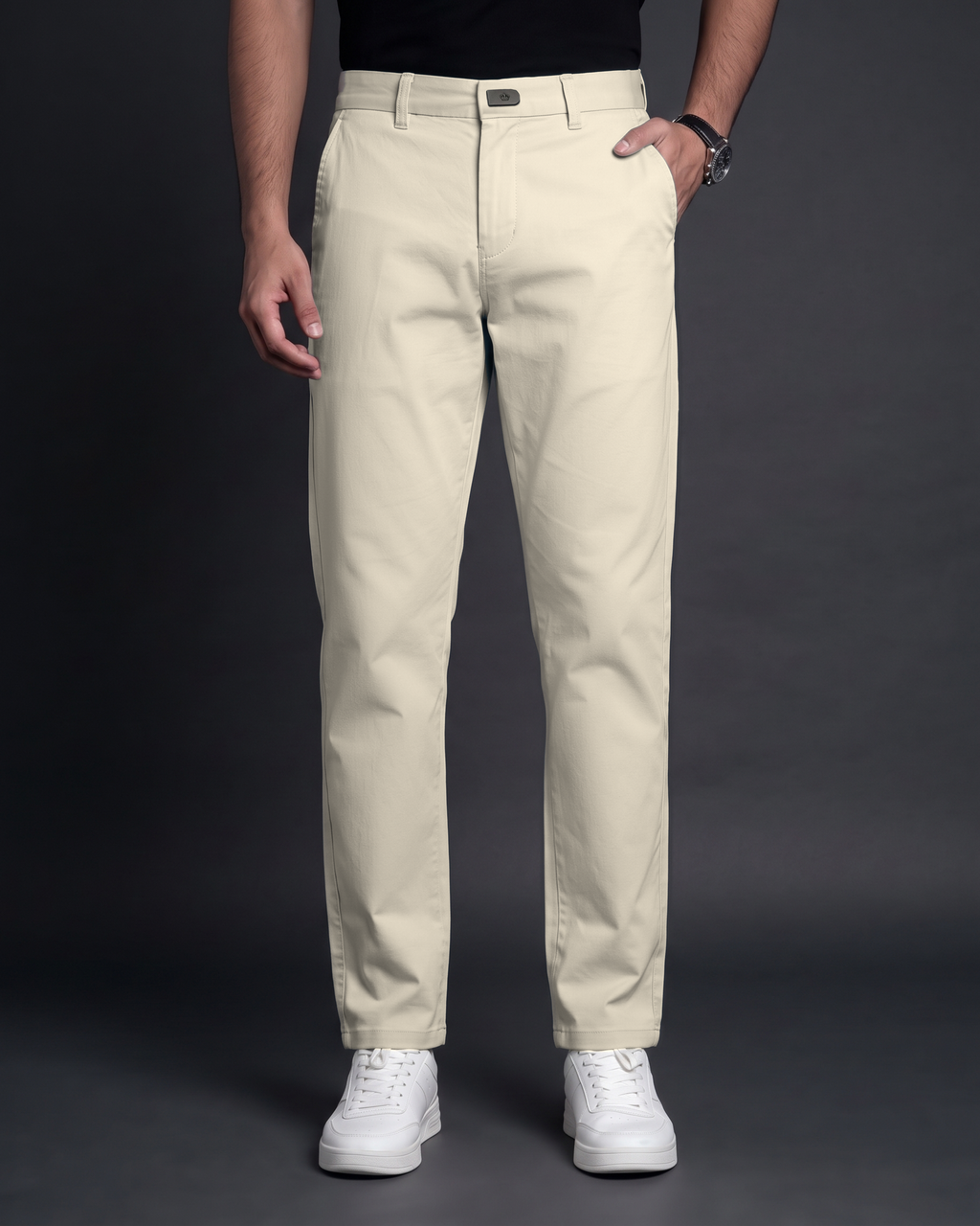 Premium Chinese Chino (Beige) - front view