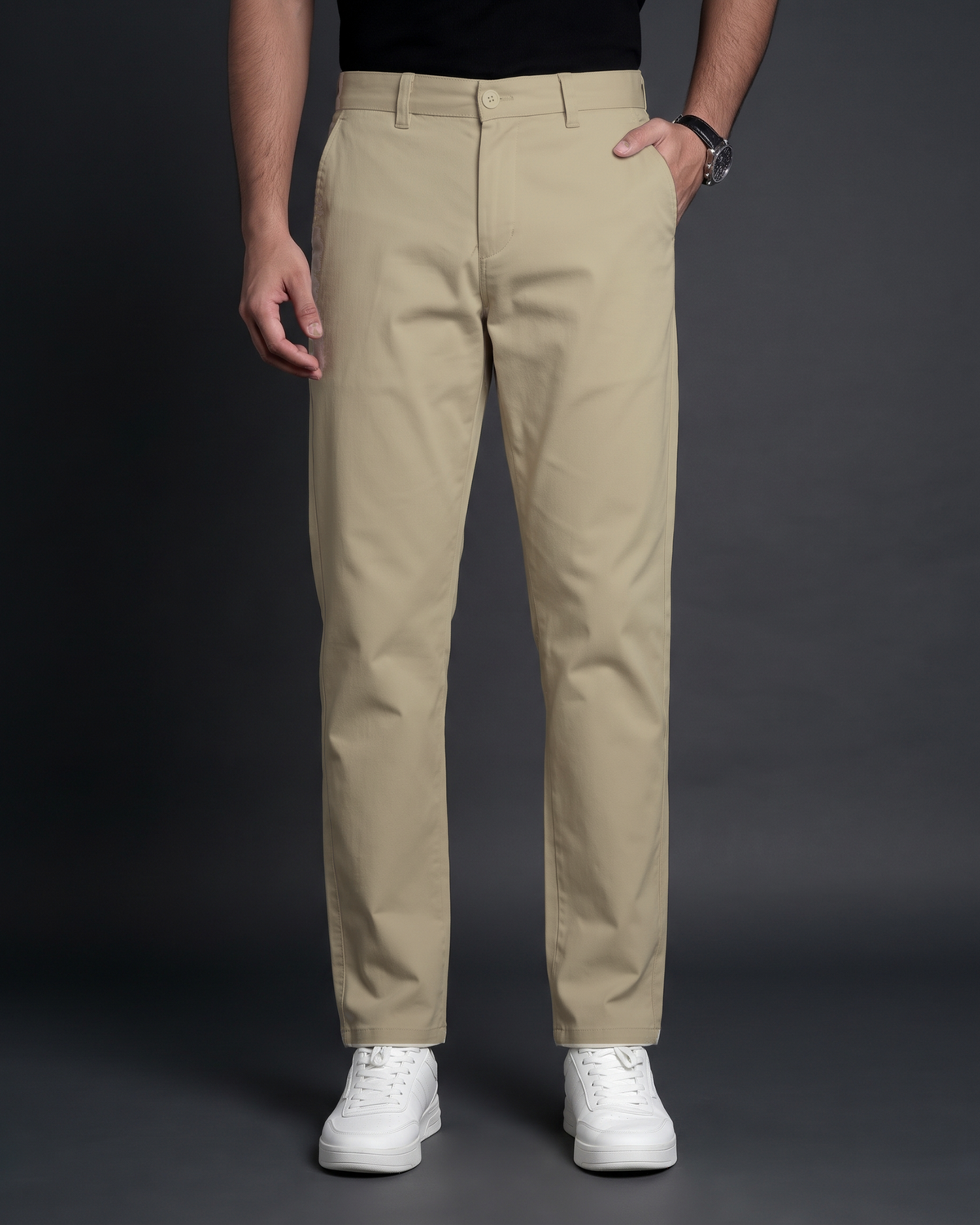 Premium Chino Twill Pant Brown front