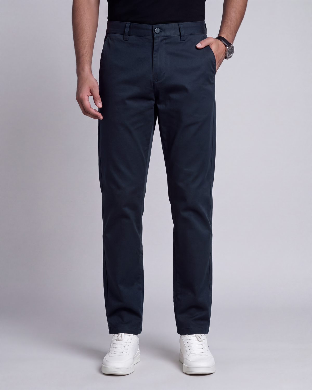 Premium Chino Twill Pant Navy Blue front