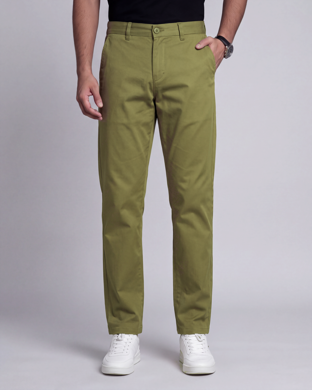 Premium Chino Twill Pant Olive front