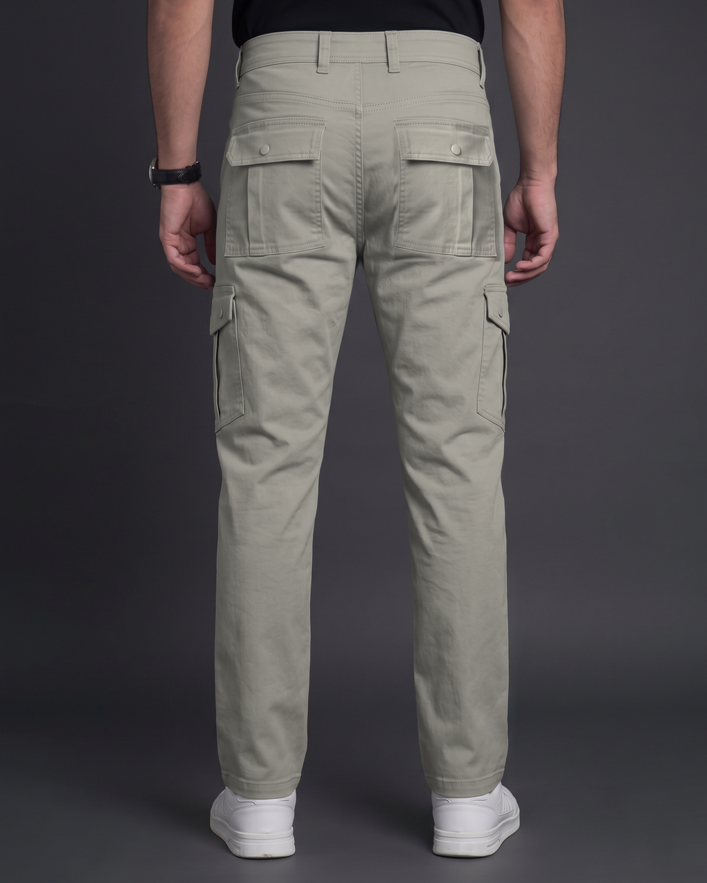 Premium Cargo Pant (Brown) - back view