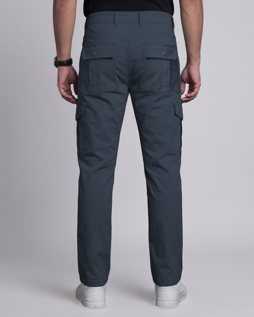 Premium Cargo Pant (Charcoal) - back view