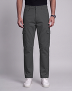 Premium Cargo Pant (Dark Ash) - front view