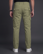 Premium Cargo Pant (Olive) - back view