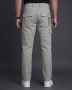 Premium Cargo Pant (Stone Grey) - back view