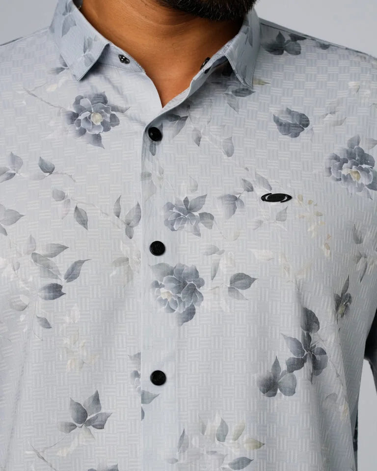 Bamboo Fiber Floral Shirt 25D
