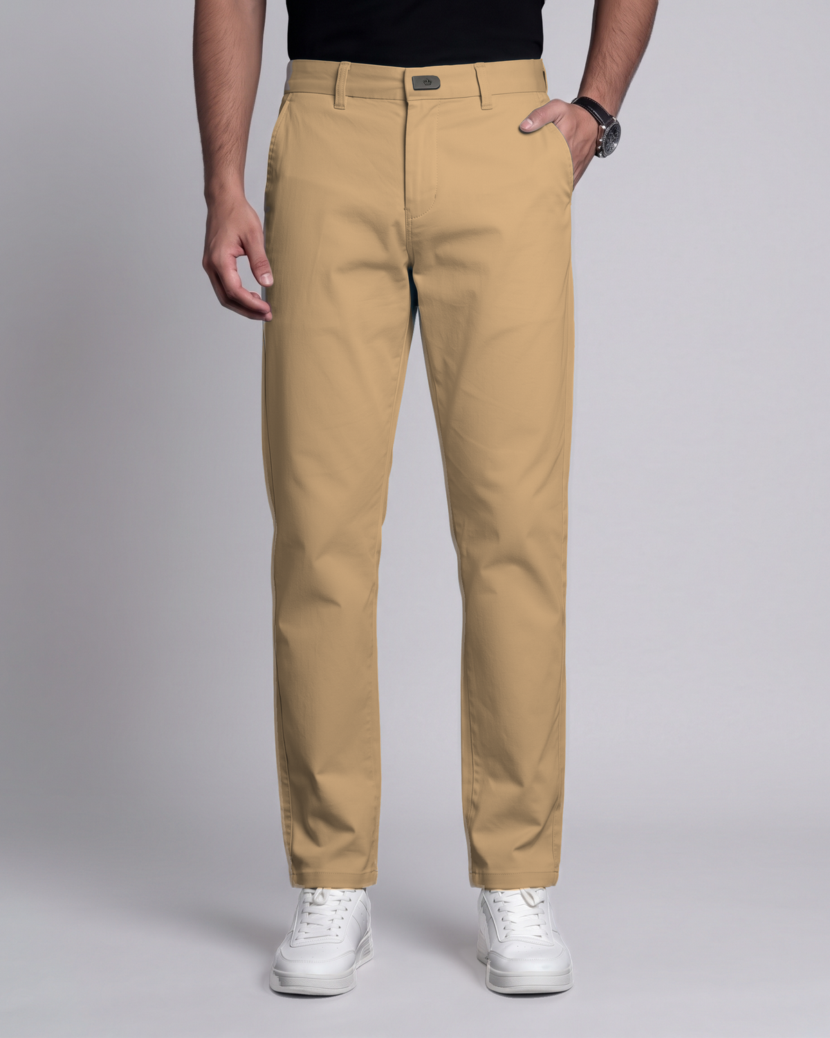Premium Chinese Chino (Khaki) - front view