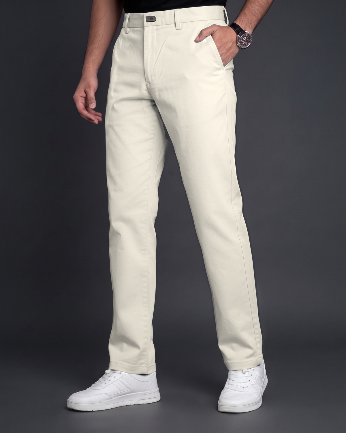 Premium Chinese Chino (Cream) side
