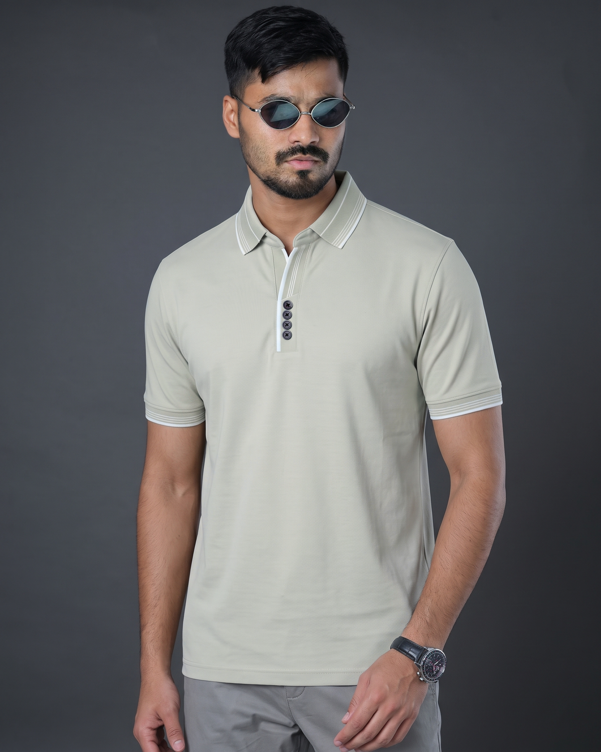 Premium Polo (Light Olive)