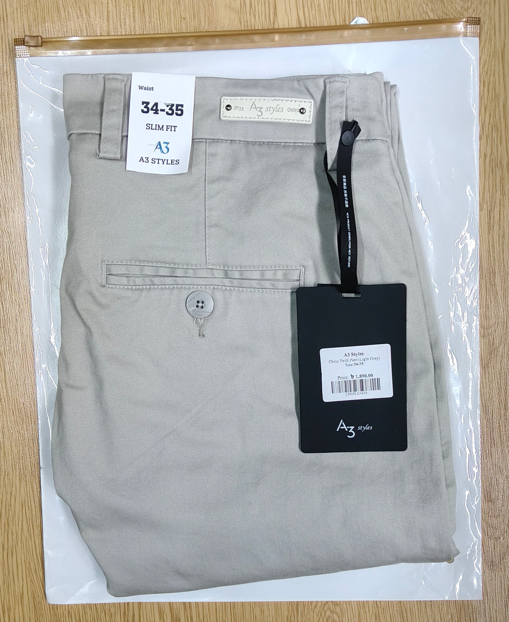 Premium Chino Twill Pant (Light Grey)