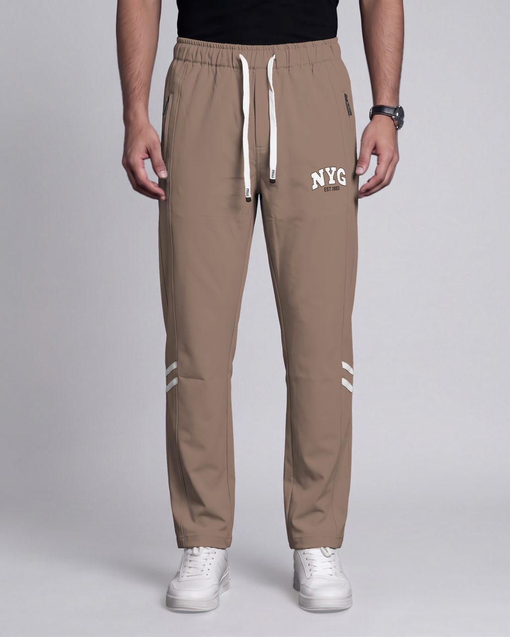 Premium Trouser Pant (Deep Brown) - front view